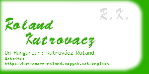 roland kutrovacz business card